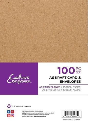 Cards & Envelopes A6 Kraft