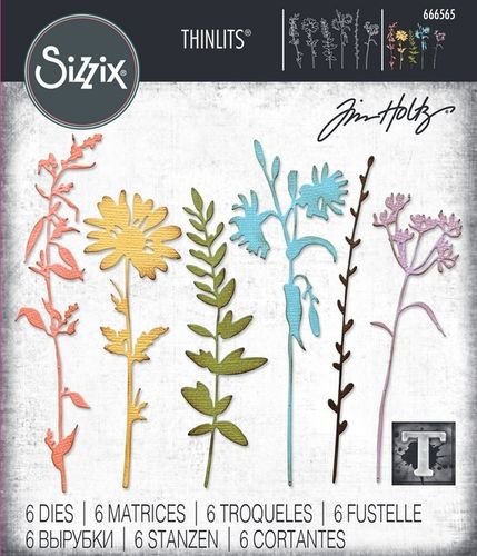 Sizzix Thinlits - Tim Holtz Vault Wildflowers