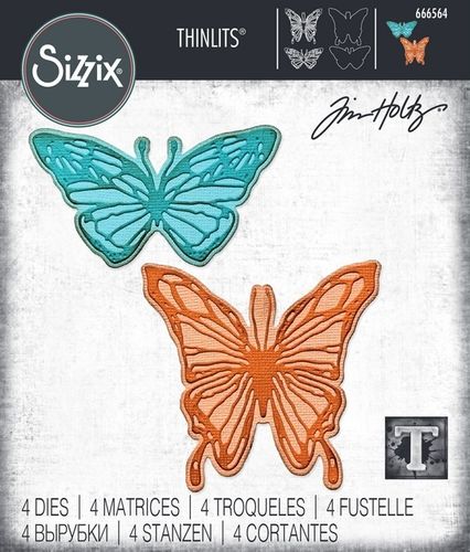 Sizzix Thinlits - Tim Holtz Vault Scribbly Butterfly