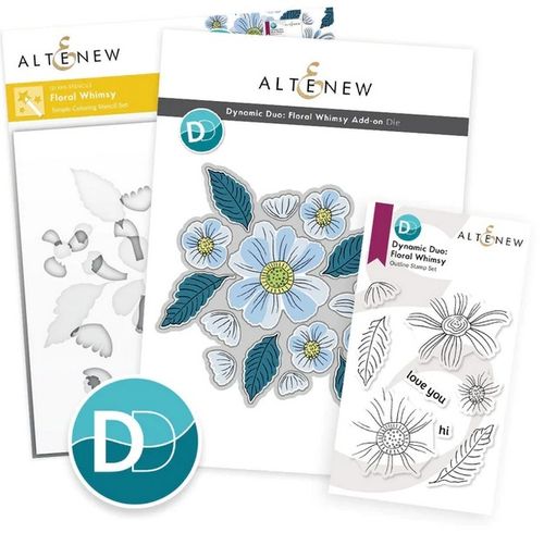 Altenew Dynamic Duo: Floral Whimsy & Add-on Die Bundle (mit Stanzschablonen)