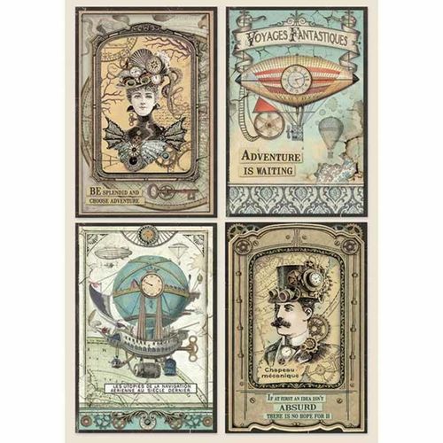 Voyages Fantastiques Rice Paper Sheet A4 - Cards
