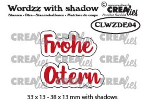 Crealies - Stanzschablone Frohe Ostern (mit Schatten)