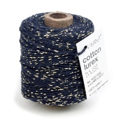 Cotton Lurex Cord 50m/Ø2mm Dark Blue