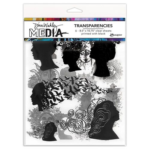 Dina Wakley Media Transparencies 8.5"X10.75"  - Focals Set 1