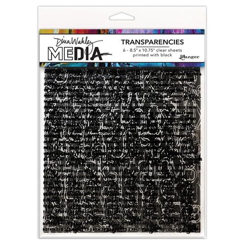Dina Wakley Media Transparencies 8.5"X10.75"  - Typography Set 1
