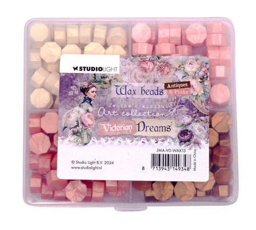 Studio Light Victorian Dreams Wax Beads - Antiques & Pinks