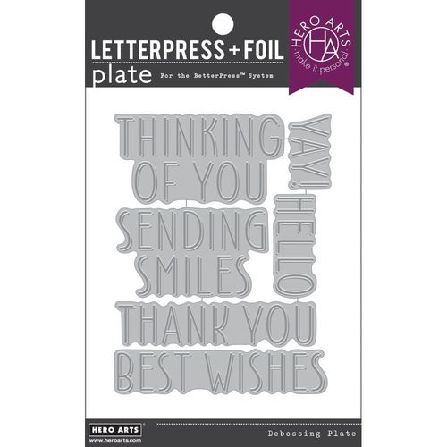 Hero Arts Letterpress & Foil Plate - Best Wishes