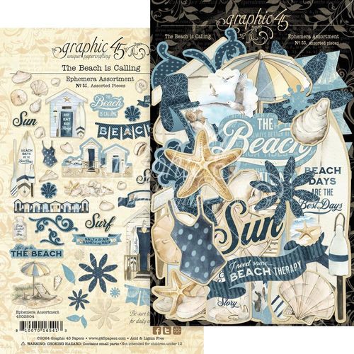 Graphic 45 Die-Cut Assortment - The Beach Is Calling