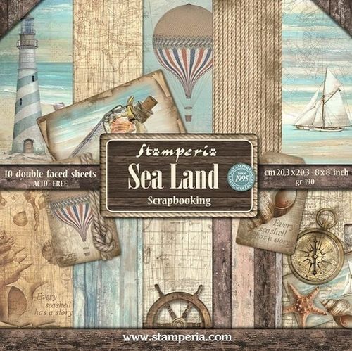 Sea Land Paper Pack 8"x8"
