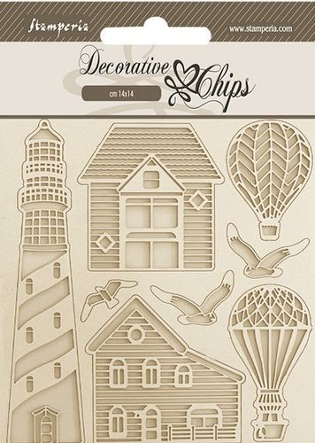 Sea Land Decorative Chips Lighthouse
