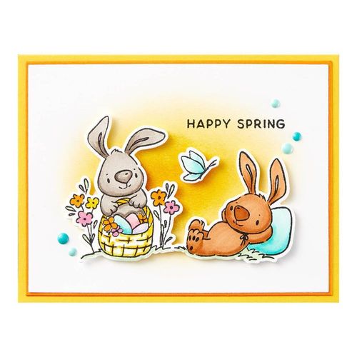 Simon Hurley create. Clear Stamps 6"X9" - Easter Bunnies