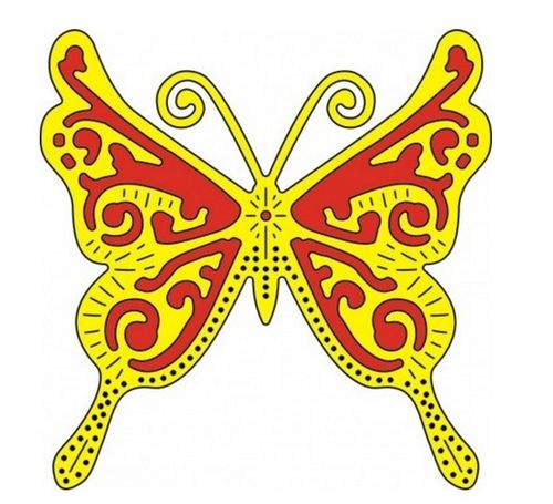 Stanzschablone Exotic Butterfly med. #1