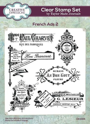 Clear Set Taylor Made Journals - French Ads 2 (A5)