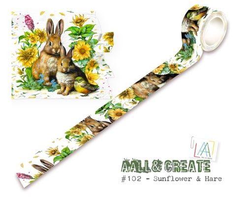AALL & Create Washi Tape #102 Sunflower & Hare