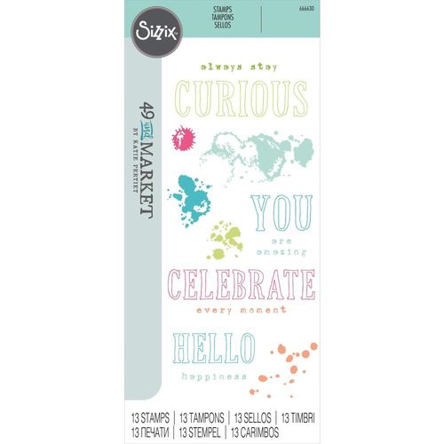 Sizzix Clear Stamps By 49 & Market - Hello You Sentiments